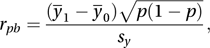 biserial correlation