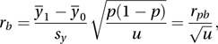 biserial correlation