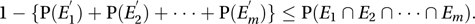 Bonferroni inequality