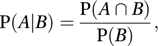 conditional probability