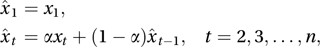 exponential smoothing