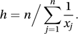 harmonic mean