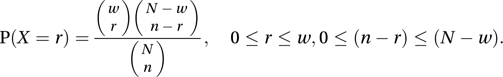 hypergeometric distribution
