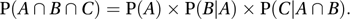 multiplication law for probabilities