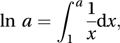 natural logarithm