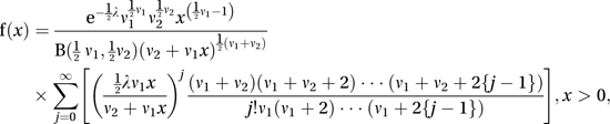 non-central F-distribution