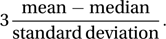 Pearson coefficient of skewness