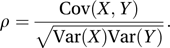 population correlation coefficient