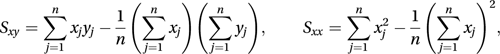 sample correlation coefficient