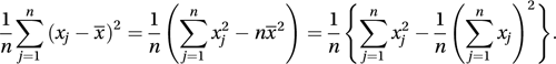 sample variance