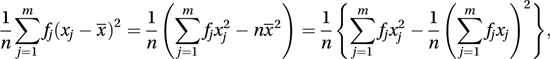 sample variance