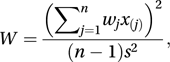 Shapiro–Wilk test