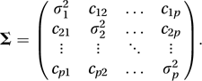 variance–covariance matrix
