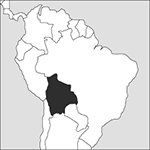 locator map of Bolivia
