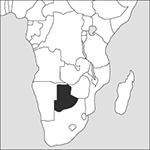locator map of Botswana